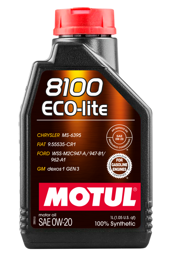 MOTUL Motoröl 8100 ECO-LITE 0W-20 4L – API SP-RC, ILSAC GF-6A, Für Ford Fiesta, Focus, Kuga Uvm. (kompatibilität Prüfen!)