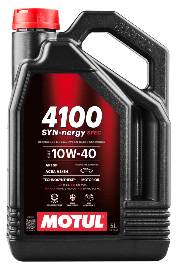 4100 SYN-nergy SPEC 10W40 4L×2 モチュール 正規品 MOTUL 4100 SYN-NERGY SPEC 10W-40 - Motul