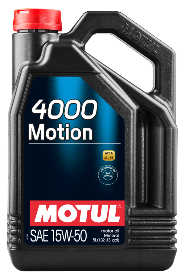 Motul 4000 Motion 15W-50 Motoröl – 1 Liter, A3/B3, Für Benzin & Diesel