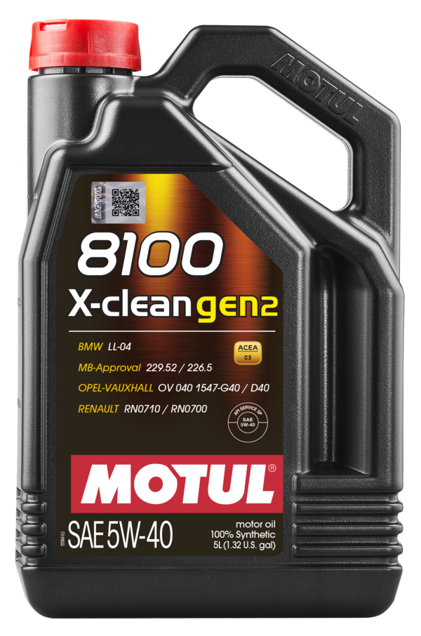 MOTUL 8100 X-clean gen2 5W-40 エンジンオイル　１Ｌ MOTUL 8100 X-CLEAN GEN2 5W-40 - Motul